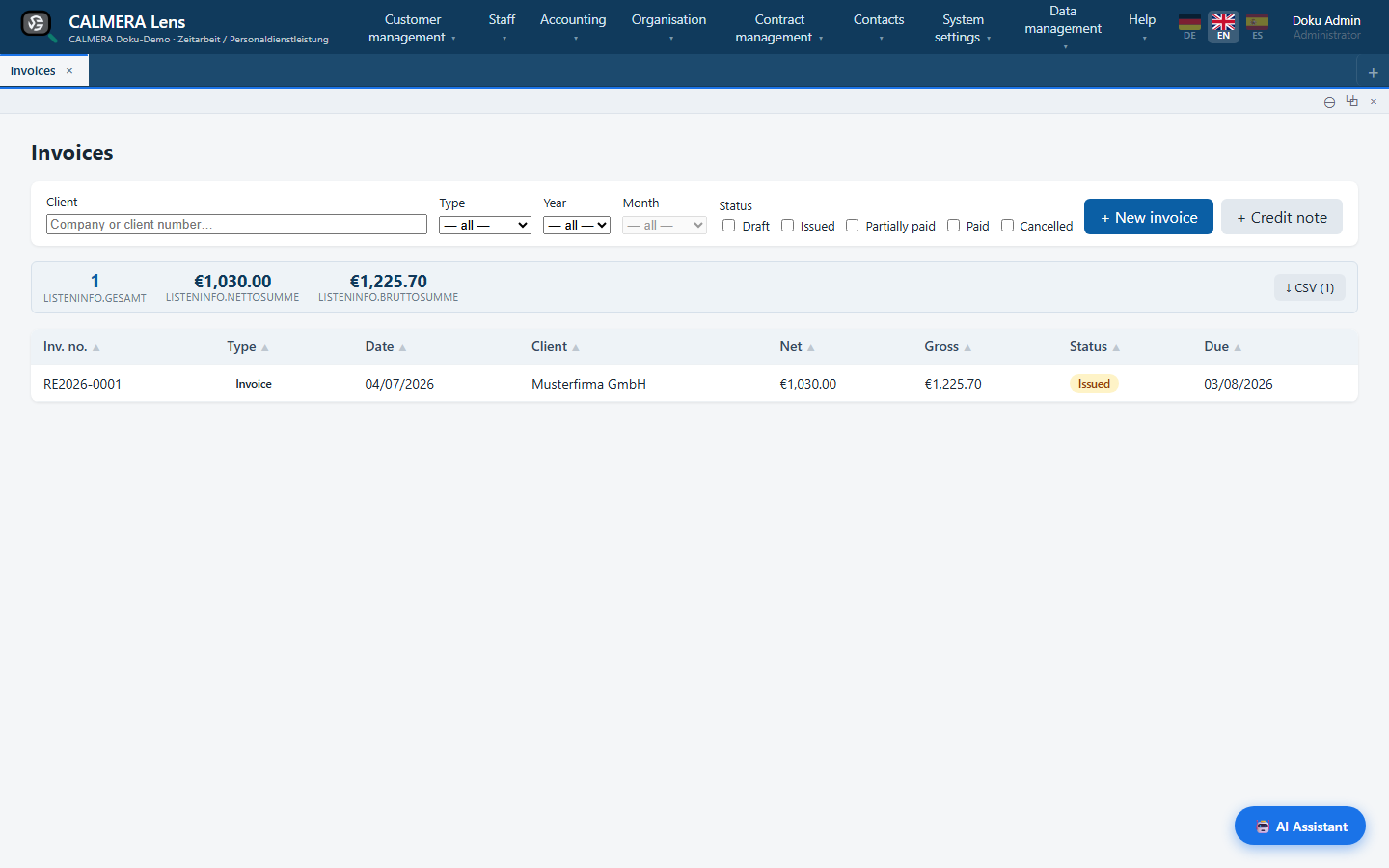 Time tracking & invoicing